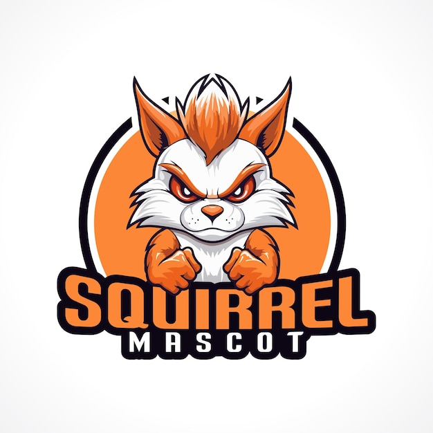 Squirrel Mascot Logo Design Squirrel Vector Illustration