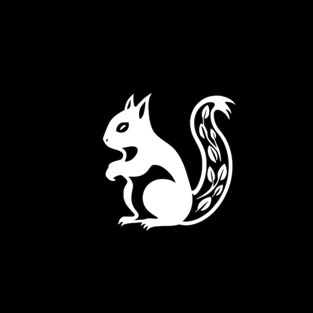 Squirrel Minimalist and Flat Logo Vector illustration