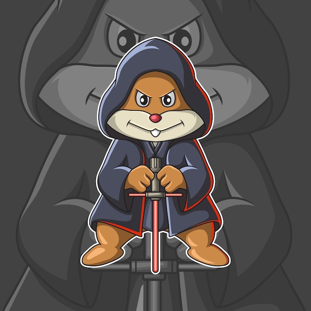 Vector squirrel in robes vector illustration