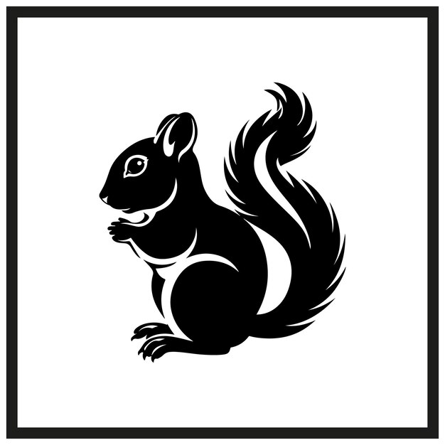 Squirrel silhouette vector illustration clipart