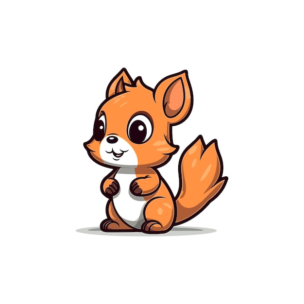 Squirrel standing on a white background vector