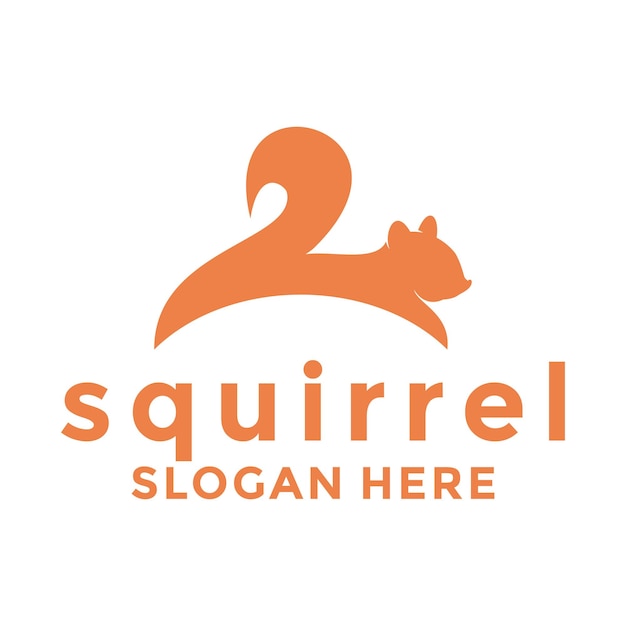 Vector squirrel vector logo design modern squirrel logo template