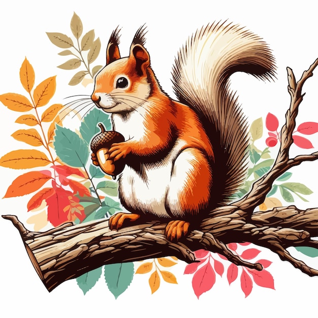 Vector squirrel vector