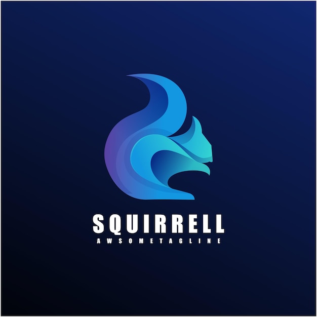 Squirrell colorful logo template