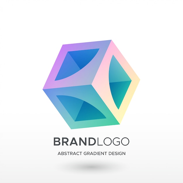 Vector squre abstract gradient logo