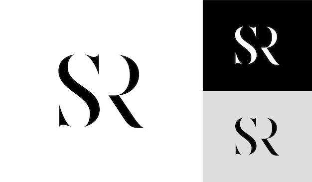 Vector sr letter monogram logo