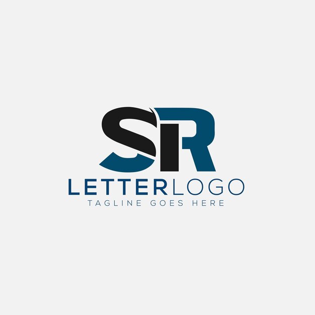 Vettore elemento di branding grafico vettoriale del modello di progettazione del logo sr