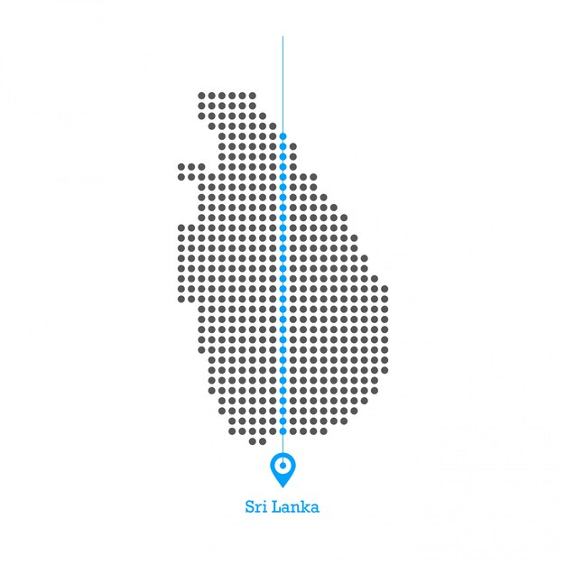 Sri lanka doted map desgin vector