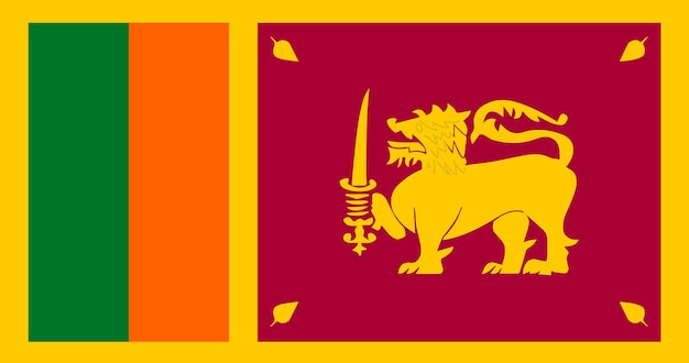 Vector sri lanka flag in vector