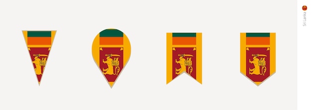 Sri Lanka flag in vertical design vector illustration