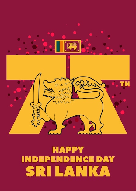 sri lanka independence day vector illustrator