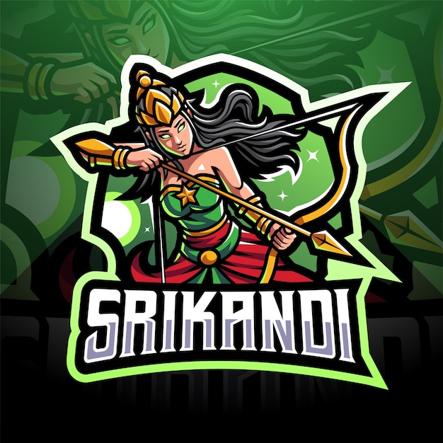 Srikandi esport mascotte logo design