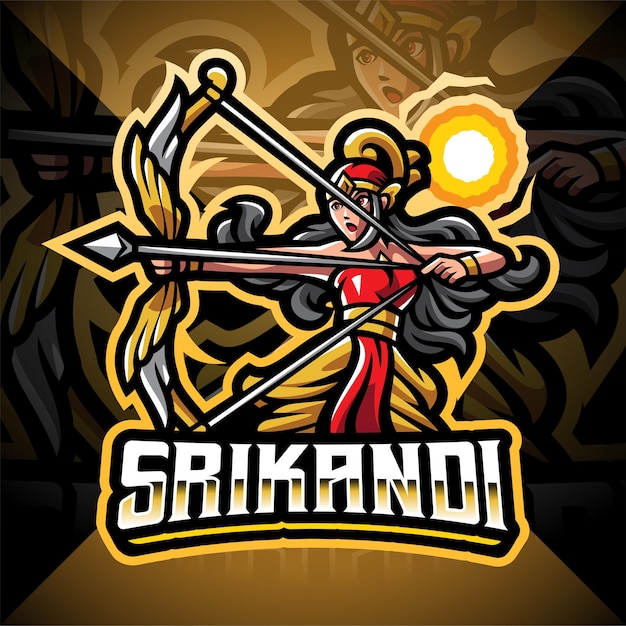 Srikandi esport logo mascotte design