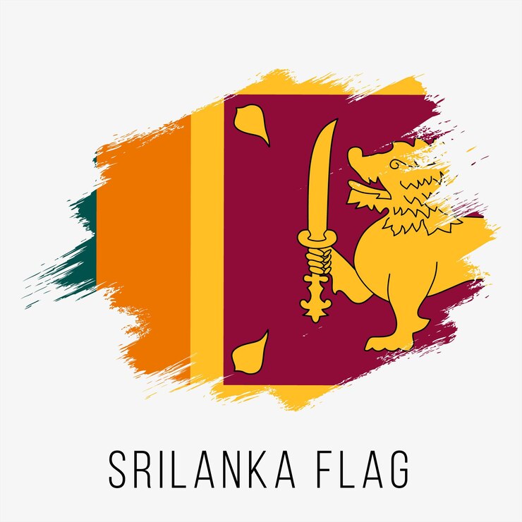 Srilanka Vector Flag. Srilanka Flag for Independence Day. Grunge Srilanka Flag. Srilanka Flag