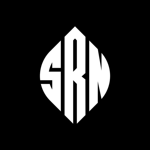 Srn cirkel letter logo ontwerp met cirkel en ellips vorm srn ellips letters met typografische stijl de drie initialen vormen een cirkel logo srn circle emblem abstract monogram letter mark vector