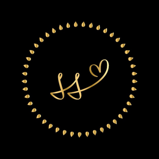 Начальный логотип сс, свадьба, мода, ювелирные изделия, бутик, цветочный ботанический с креативным векторным шаблоном