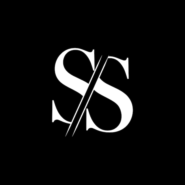 SS letter logo design template elements SS letter vector logo