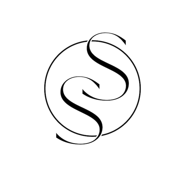 Vector ss-logo typografie modern ontwerp