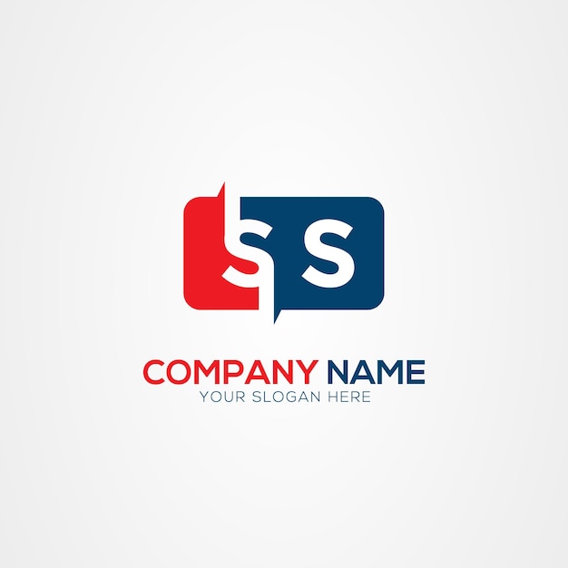SS of S Creative Modern Letters Logoontwerpelement