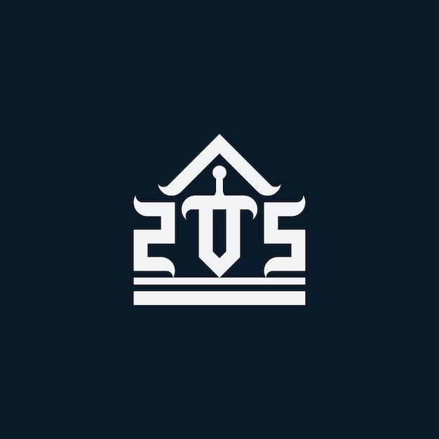 SS Sword House Logo Template