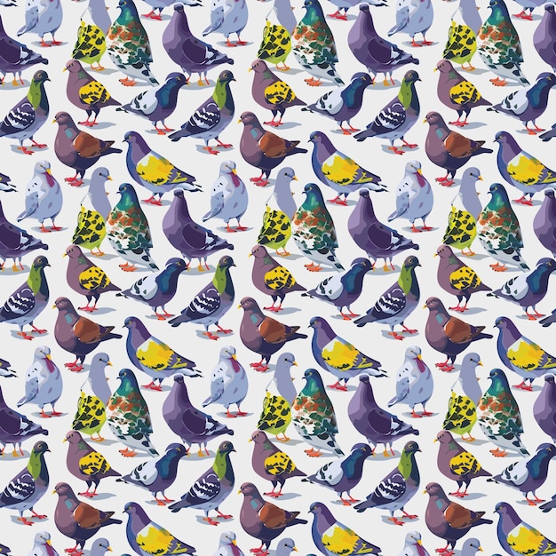 벡터 ssbird seamless pattern20