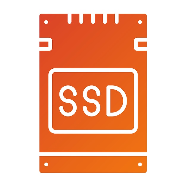 ベクトル ssd card icon style