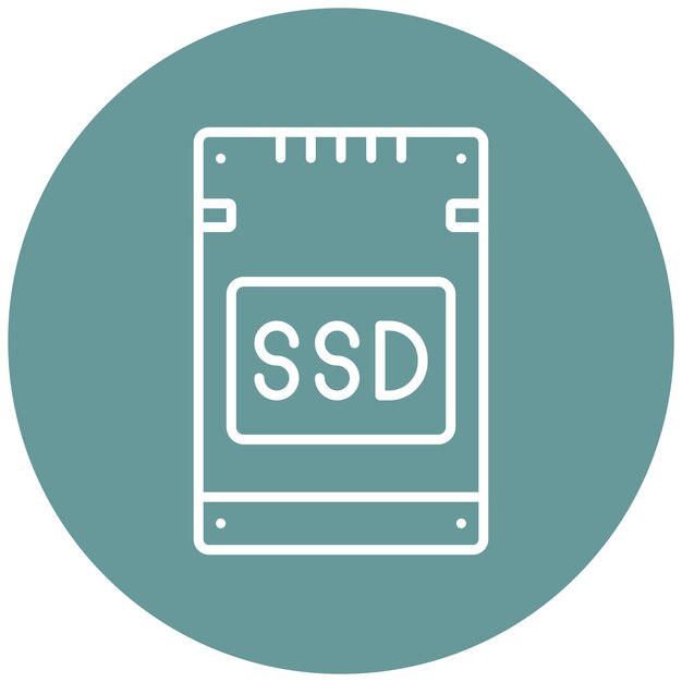 ベクトル ssd カード アイコン スタイル