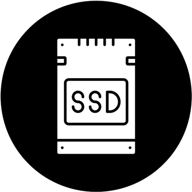 벡터 ssd 카드 아이콘 스타일