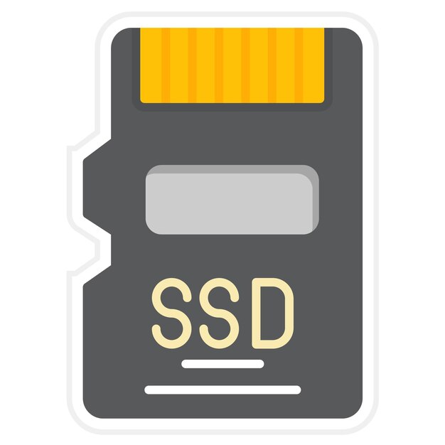 Vector ssd card icon vector image can be used for technology