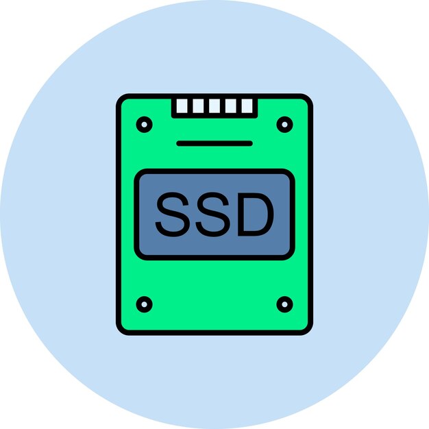 Ssd 아이콘 터 이미지는 컴퓨터 및 하드웨어에 사용할 수 있습니다.