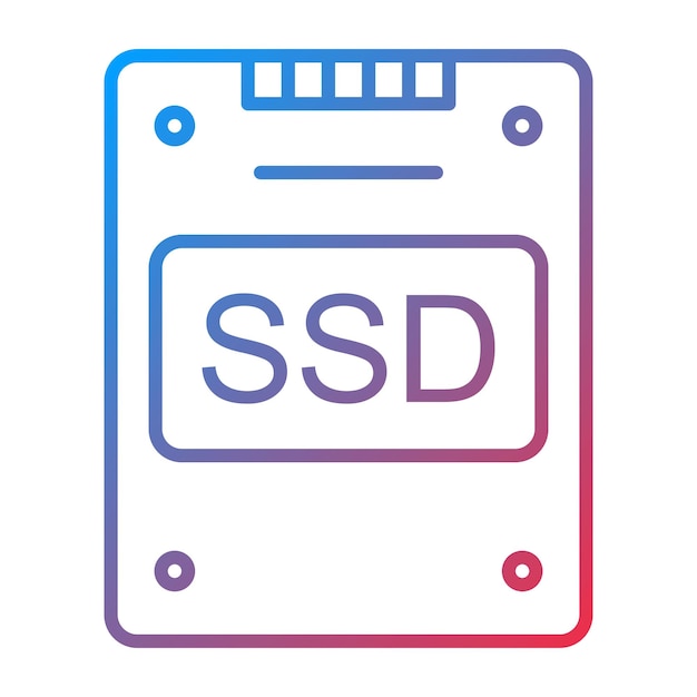 벡터 ssd 아이콘 터 이미지는 컴퓨터 및 하드웨어에 사용할 수 있습니다.