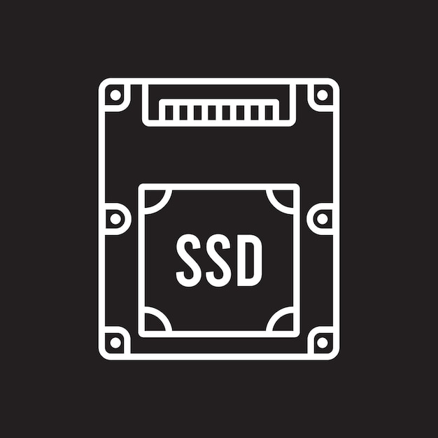 Vector ssd icon vector