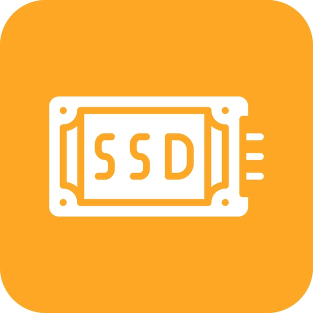 Vector ssd vector icoontje illustratie van computer en hardware icoonset