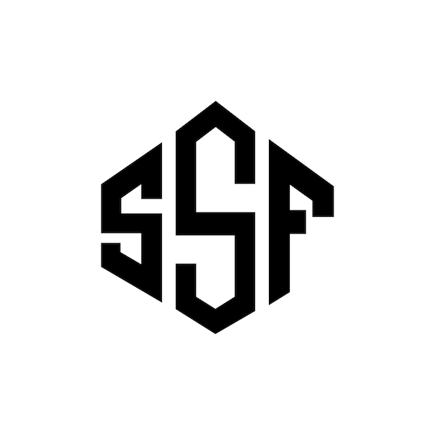 SSF letter logo design with polygon shape SSF polygon and cube shape logo design SSF hexagon vector logo template white and black colors SSF monogram business and real estate logo