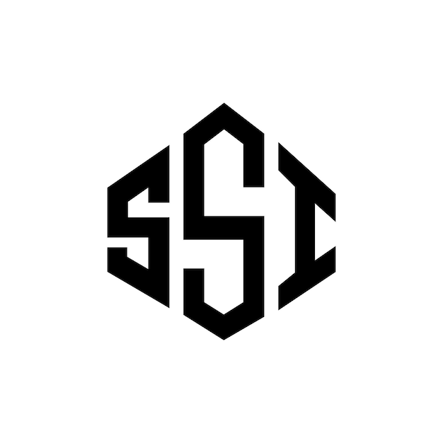 SSIのロゴデザインは SSIのポリゴンとキューブの形状でSSIのヘクサゴン・ベクトル・ロゴのテンプレート SSI のモノグラムビジネス・アンド・リアルエステート・ロゴ