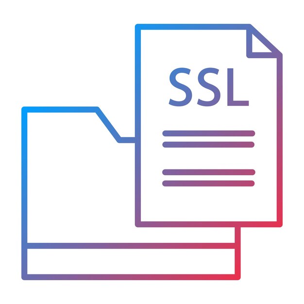 SSL-bestand icoon vector afbeelding Kan worden gebruikt voor codering en ontwikkeling