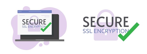 Ssl beveiligde labelverbinding online op website badge grafisch computer digitaal elektronisch digitaal