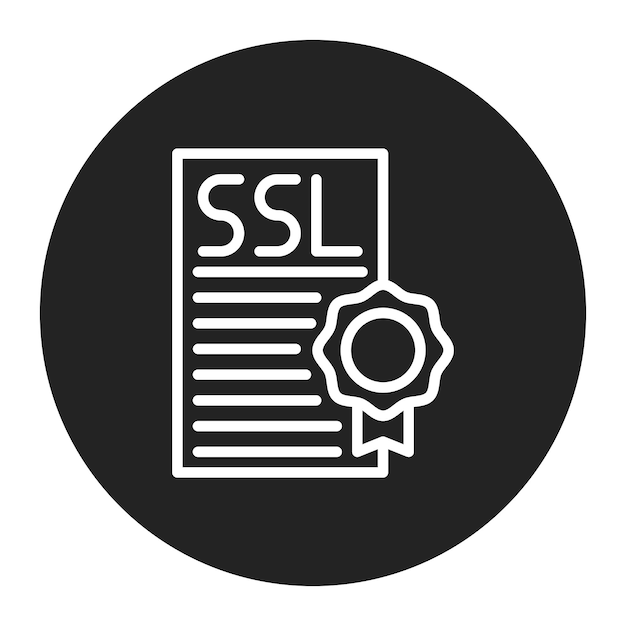 SSL-certificaat icoon vector afbeelding Kan worden gebruikt voor veilige betaling