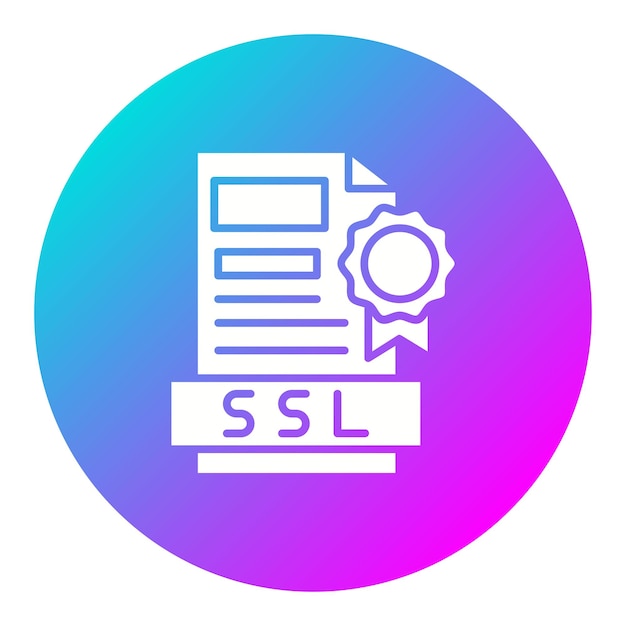 Vector ssl file vector icon can be used for coding and development iconset