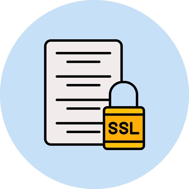 Вектор Иллюстрация ssl flat