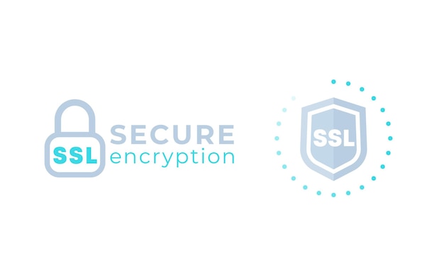 Безопасные значки SSL на белом