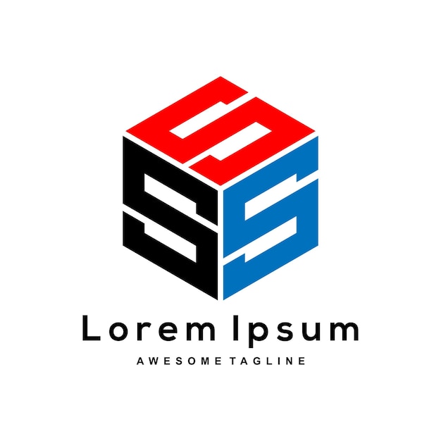 Design del logo della lettera sss
