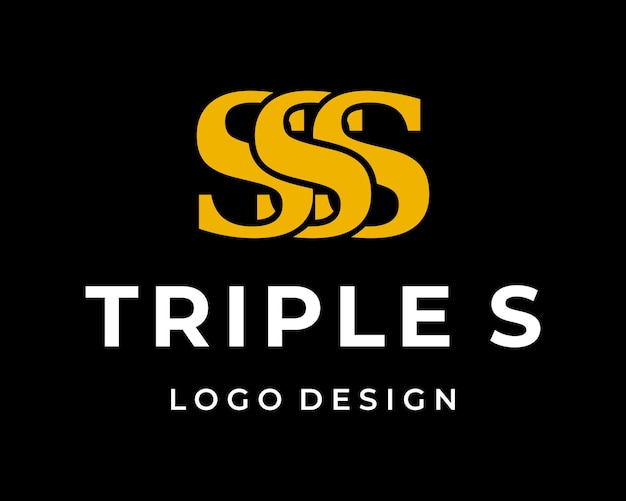 SSS letter monogram fashion logo design.