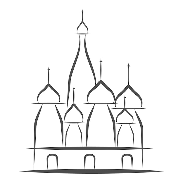 聖ワシリイ大聖堂赤の広場モスクワ ロシア ベクトル図