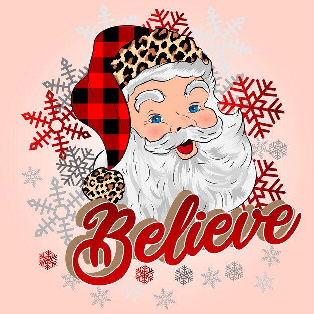 St claus believe stampa rossa