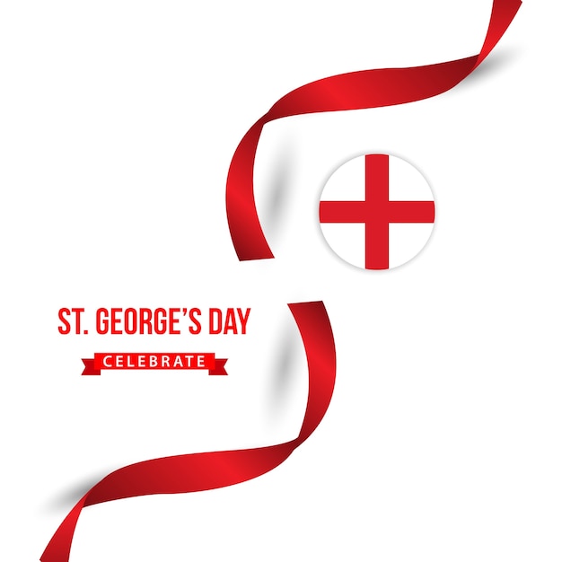 St george's day vier vectormalplaatjeontwerp