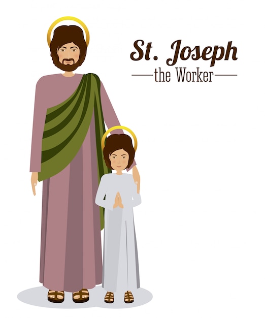 Святой иосиф, векторная иллюстрация