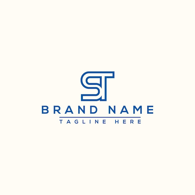 ST Logo Design Template Vector Graphic Branding Element