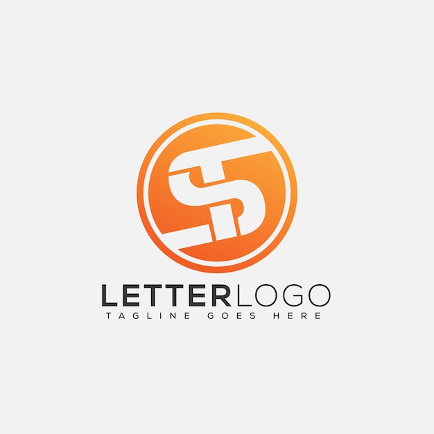 ST Logo Design Template Vector Graphic Branding Element