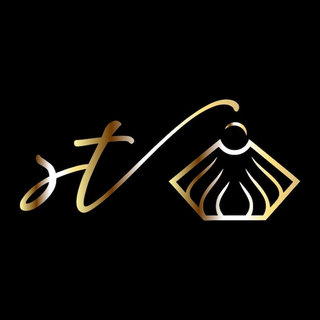Modello vettoriale del logo dei gioielli del logo st monograms
